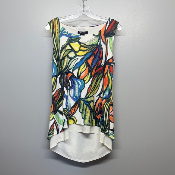 Michael Tyler Tops - Michael Tyler Women’s Multicolor Floral Sleeveless Top - M